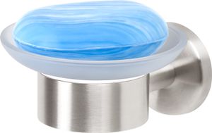 bremermann Bad-Serie PIAZZA - Seifenschale, Seifenhalter aus Glas und Edelstahl, matt