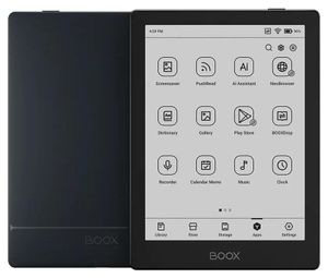 Onyx BOOX Go 6 Black, 15,2 cm (6"), E Ink Carta, 1448 x 1072 px, CBR, CBZ, CHM, DOC, DOCX, DjVu, EPUB, FB2, FB2.ZIP, HTML, MOBI, PDB, PDF, PRC, RTF, TXT, MP3, WAV, BMP, JPG, PNG, TIFF