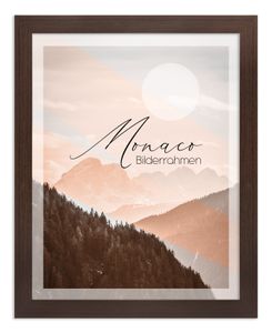 Bilderrahmen Monaco - 70x90 cm, Eiche DunkelNachbildung, 1 mm Kunstglas klar