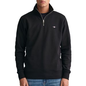 GANT Reguläres Shield-Sweatshirt mit Reißverschluss, Schwarz XL