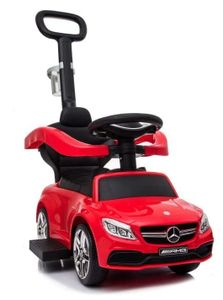 COIL Rutschauto mit der Schiebestange, Schiebeauto, Mercedes AMG C63, Kinderrutsche, Fahrzeug mit Rutsche, Schiebefahrt, ab 12 Monaten, Rot