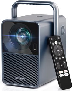 Poseidon E40 Beamer, Android TV 11.0 mit Netflix, Dolby Audio Beamer, 2000:1, 1920 x 1080 px, Tragegriffdesign, Tragbar Projektor Native 1080P