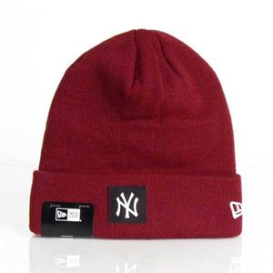 Pánská zimní čepice NEW ERA MLB Team Cuff Beanie NY Yankees Maroon - UNI