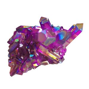 Natürlicher Quarz-Amethyst-Cluster, lila klarer Bergkristall-Stein für die Dekoration von Edelstein-Probe-Geschenken Farbe Ungefähr 80 Gramm