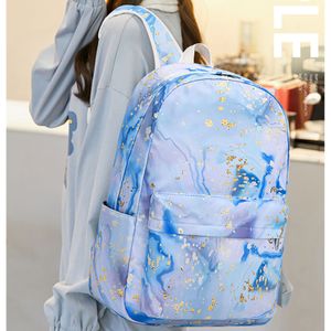 3 ks školních batohů Kreslené školní batohy pro teenagery, studenty středních škol, školní batohy, modré