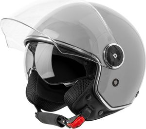 VINZ Tobia Jethelm mit Doppelvisier | Roller Helm mit Sonnenblende | In Gr. XS-XXL | ECE 22.06  | Motorradhelm mit Visier |Viele Farben Erhältlich - Grau | XL (61 - 62 cm)