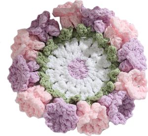 Blumenweb-Untersetzer, rutschfeste Getränkehalter, Tischsets, dekorative gehäkelte Maiglöckchen-Getränkematte, wiederverwendbare Tischmatte, Küchenzubehör Blumenweb-Untersetzer, rutschfeste Getränkehalter, Tischsets, dekorative gehäkelte Maiglöckchen-Getränkematte, wiederverwendbare Tischmatte, Küchenzubehör