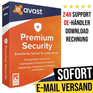 Avast Premium Security 2022 | 3 Geräte | 1 Jahr | Sofortdownload