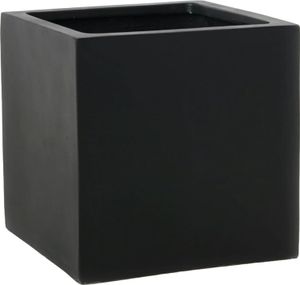 VIVANNO Pflanzkübel Blumenkübel Fiberglas "Block" Würfel, Anthrazit 30x30x30 cm