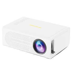 Mini projektor, přenosný, 3D LED, bílý, zástrčka EU