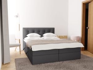 Manželská posteľ MEBLITO s vreckom Tissa poťah a matrac H3 160x200 cm tmavo sivá (cosmic 97) Manželská posteľ MEBLITO s vreckom Tissa poťah a matrac H3 160x200 cm tmavo sivá (cosmic 97)