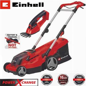 Einhell Akku-Rasenmäher GE-CM 36/37 - 36V ( 2 x 18V ) Solo + Grasschere