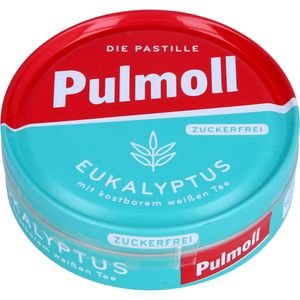 Pastilky proti kašli Pulmoll s eukalyptem a bílým čajem bez cukru 50g