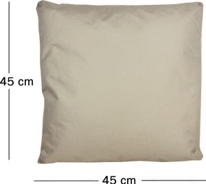 JACK 1x 45x45cm Outdoor Lounge Kissen Dekokissen inkl. Füllung Wasserabweisend Sitzkissen Garten Stuhl Lotus Effekt, Farbe:Taupe