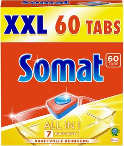 Somat 7 All in 1 Multi Aktiv Spülmaschinentabs 60 Tabs Geschirrspülreiniger