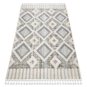 Teppich SEVILLA Y523C Diamanten grau / gelb Franse berber marokkanisch shaggy Mehrfarben 120x170 cm