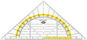 WEDO Geodreieck flexibel Hypotenuse 160 mm transparent