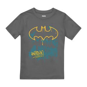 Batman - "Hero Of The Night" T-Shirt für Jungen TV2549 (140) (Holzkohle)