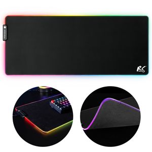 XXL Gaming Maus & Tastatur Unterlage mit LED RGB Beleuchtung und rutschfestre Gummiunterseite - Schreibtischunterlage -  80 x 30 cm