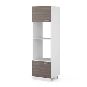 Vicco Mikrowellenschrank R-Line, 60 cm, Grau/Weiß