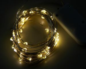 LED Draht-Lichterkette McShine "Micro", 50 LEDs, warmweiß, Batteriebetrieb