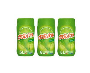 Cedevita Limette (limeta) 9 Vitamine, Instant Pulver Vitamin Getränke Mix 3 x 455g, macht 18 L Saft alkoholfreie