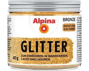 Alpina Glitter Zusatz zum Einrühren in Wandfarben, Lacke und Lasuren bronze 40 g