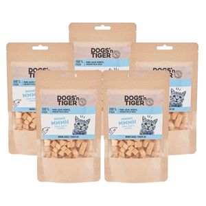 Dogs'n Tiger Przekąski dla dorosłych kotów Mmmh mmmh, smakołyki, 100% liofilizowany filet z łososia, 5x30g