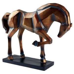 Hansmeier Design-Statue Horse Modern Art | 47 x 35 cm | Tischdeko Tischskulptur Wohndeko