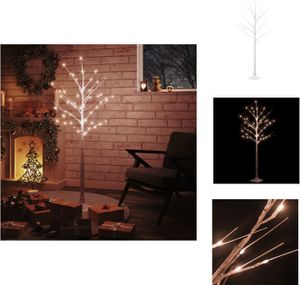 vidaXL Choinka LED brzoza ciepła biel 72 diody LED 150 cm - Choinki świąteczne