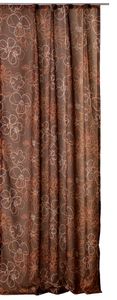 Vorhang Gardine Braun 140x245 cm blickdicht Kräuselband Übergardine Blumenmuster