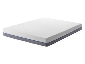 BELIANI Doppelter Schaum Memory Foam Matratze Weiß und Grau 140 x 200 cm Viskoelastisch Hard Härtegrad