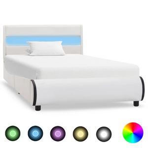 Polsterbett mit LED Kunstlederbett Bett Doppelbett mehrere Auswahl