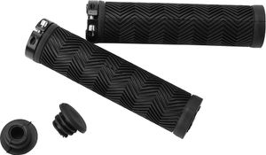Gummi Non Slip Bike -Griffstange Griffe mit einseitigem Metallschloss (schwarz)