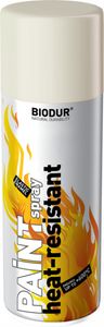 Biodur | Hitzefester Lack - Weiß - 400ml, Motorlack, Backofenspray, Korrosionsschutz, Sprühfarbe