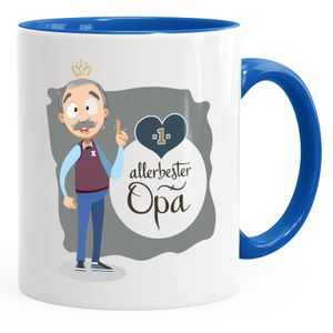 Kaffee-Tasse Allerbester Opa Geschenk-Tasse Bester Großvater MoonWorks® royal unisize