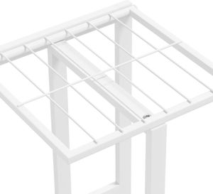 vidaXL Stojan na květiny 5 pater 43x22x98 cm Bílý kov