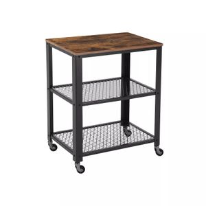 In And OutdoorMatch Küchenschrank Industrial Kevin - Auf Rollen - Organizer - Mit Regalen - 60x77x40cm