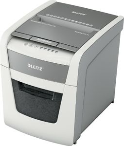 AKTION: LEITZ IQ Autofeed Small Office 50 Aktenvernichter mit Partikelschnitt P-4, 4 x 28 mm, bis 50 Blatt, weiß mit CashBack