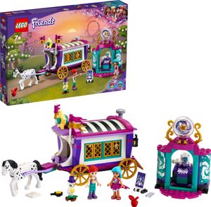 LEGO 41688 Friends Magischer Wohnwagen, Wohnwagen-Spielzeug mit Mini Puppen und Pferd, Freizeitpark