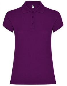 Damen Star Woman Poloshirt, Piqué - Farbe: Purple 71 - Größe: L