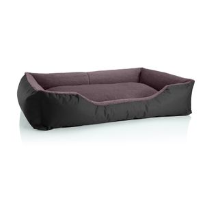 Pelíšek pro psy TEDDY, pohovka pro psy, (XXL) cca 120x85x23cm, BLACK-FIELD (černá/hnědá)