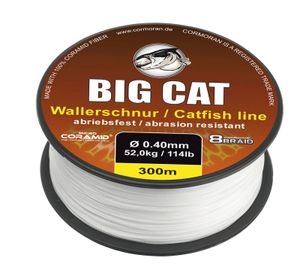 CORMORAN BIG CAT 8-BRAID CATFISH LINE, 300m, 0,5mm, 68kg / 149,91lbs, weiß, Micro Coramid® Wallerschnur, 78-03051