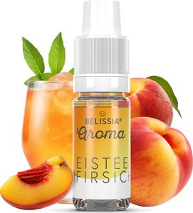 Belissia Lebensmittelaroma Eistee-Pfirsich - 10ml Hochdosiertes Aroma - Kalorienfrei, Vegan - Für Speisen, Getränke, Shake, Quark, Nebelmaschine uvm.