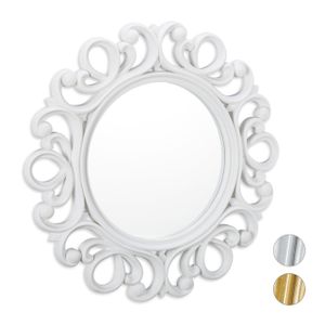 relaxdays Dekoratívne nástenné zrkadlo okrúhle