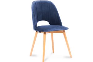 Konsimo Židle "TINO", modrý, látka/dřevo, skandinávská, 48x86x44 cm