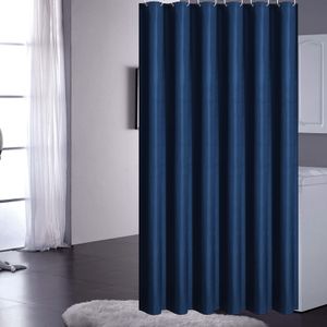 Sprchový závěs Voděodolný plísním a plísním odolný plnobarevný závěs do koupelny s háčky, 180×200 cm, námořnická modř