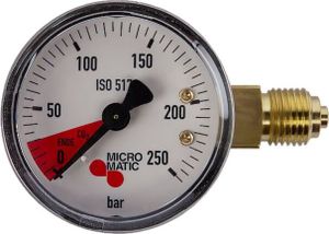 Inhaltsmanometer für Druckminderer 250 Bar Micromatic