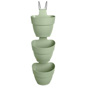 elho® Vibia campana 3er Wandtopf vertikal forrest Pistaziengrün - Kunststoff
