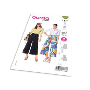 Střih Burda 6032 - Kalhoty se širokými nohavicemi, dvouvrstvé kalhoty